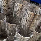SS316L Perforated Metal Filter Screen Mesh Cylinder anti rust With Fine Flange